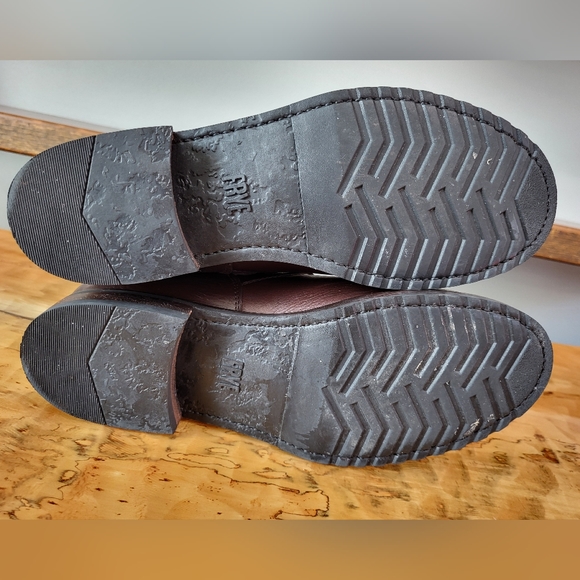 Frye Veronica Brown Leather Buckle Short Moto Slouchy Boots Women's Size 8.5 - Picture 8 of 13